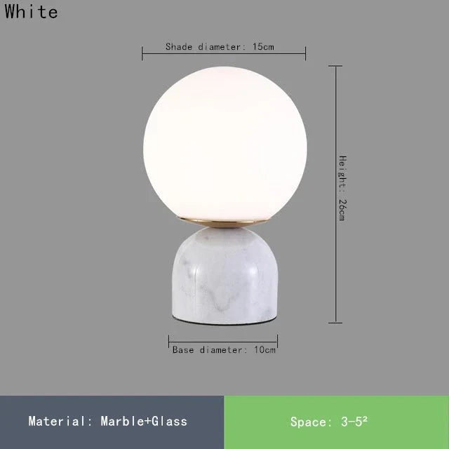 Contemporary Marble Living Room Table Lamp