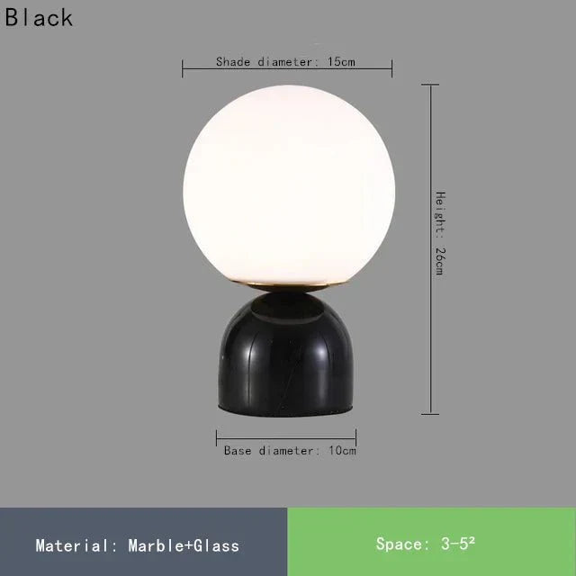 Contemporary Marble Living Room Table Lamp