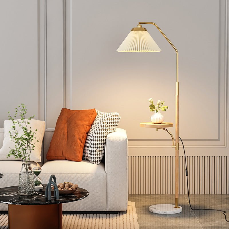 Muji Style Floor Lamp – Minimalist Elegance with Optional Side Table for Warm Ambient Lighting