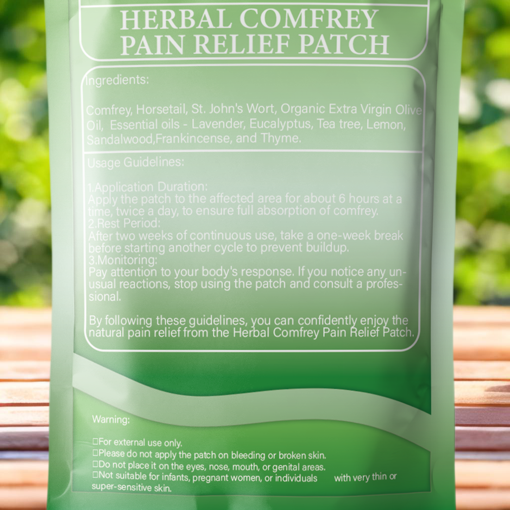 Herbal Comfrey Pain Relief Patch