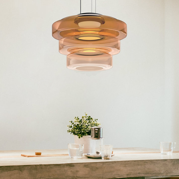 Glass Pendant Lighting In Bauhaus Style