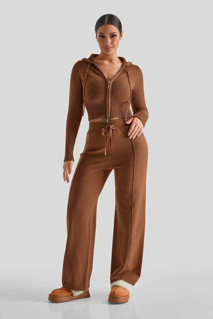 Two-Way Zipper Knitwear Suit