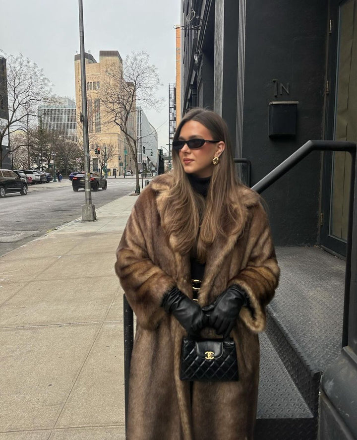 Luxurious Long Faux Fur Coat