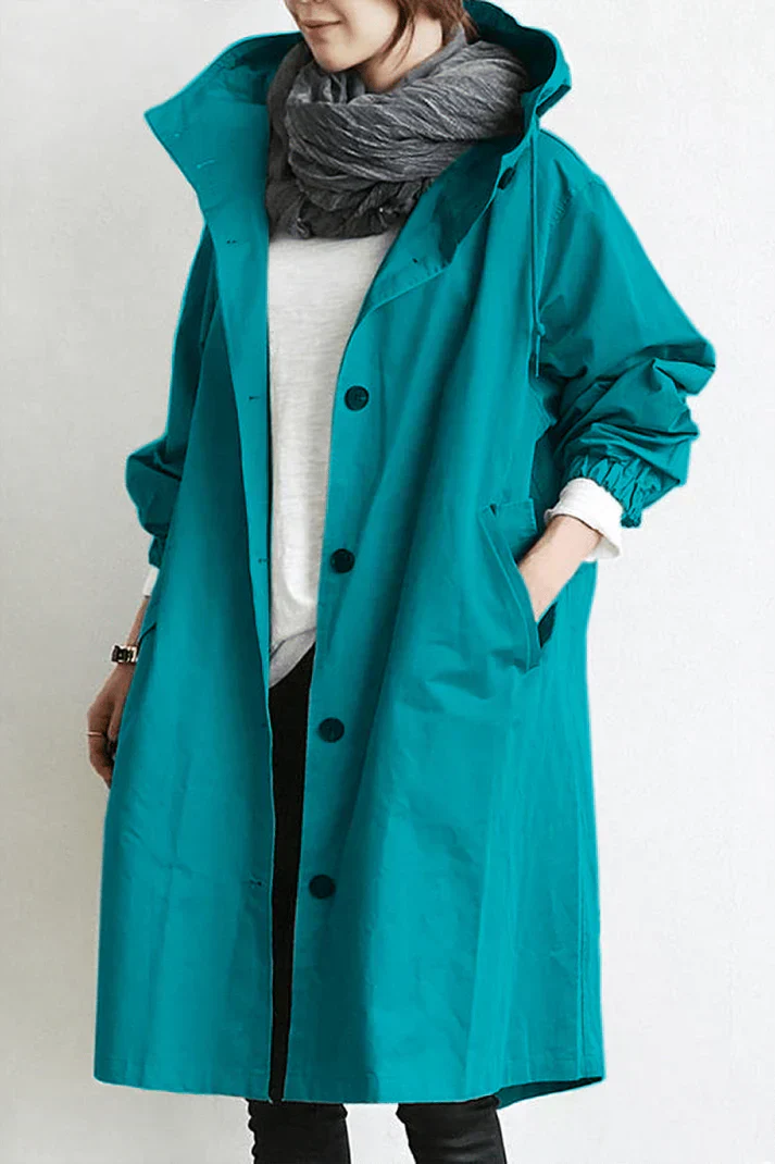 Helena - waterproof trench coat with hood