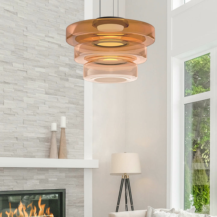 Glass Pendant Lighting In Bauhaus Style