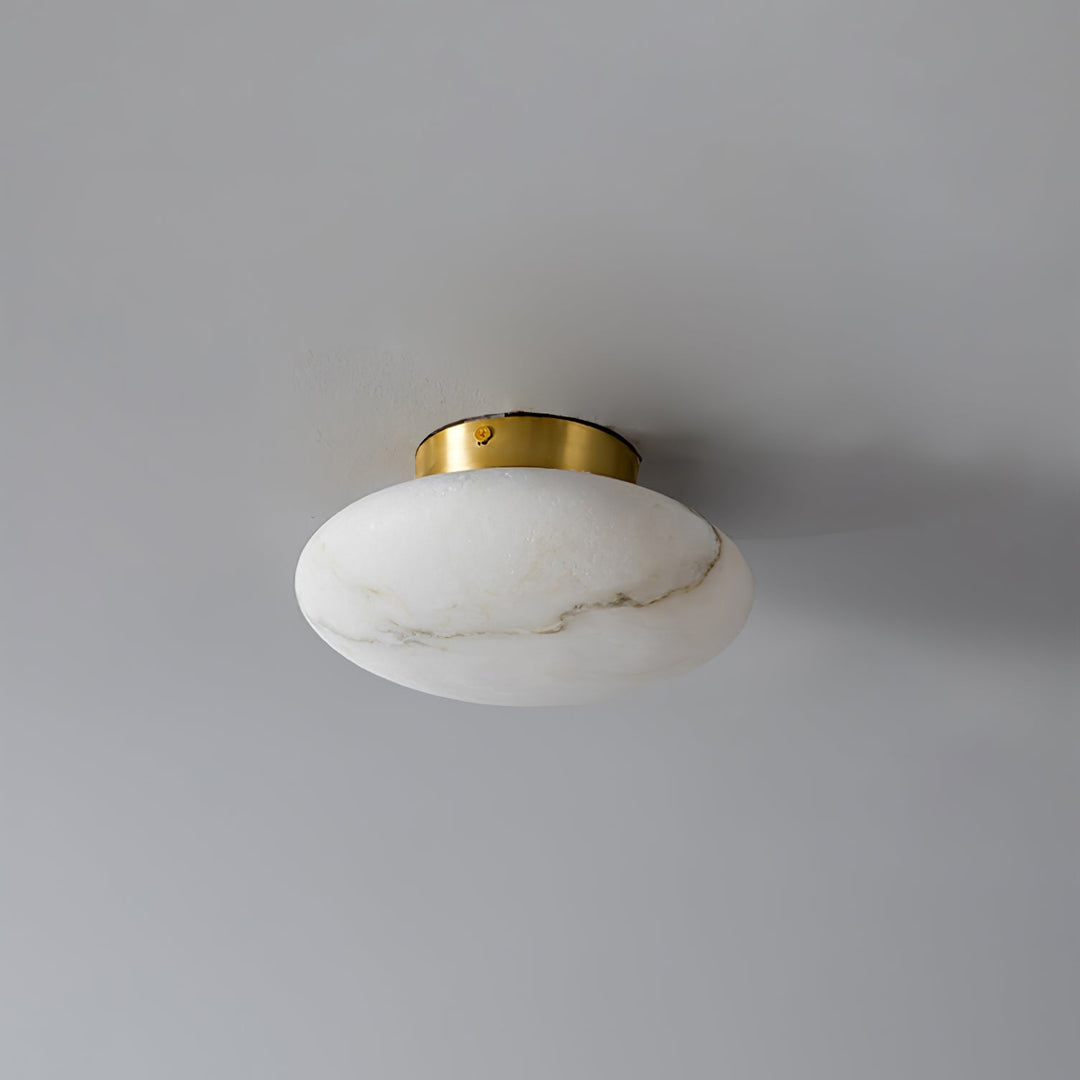 Alabaster Oval Ceiling Lamp