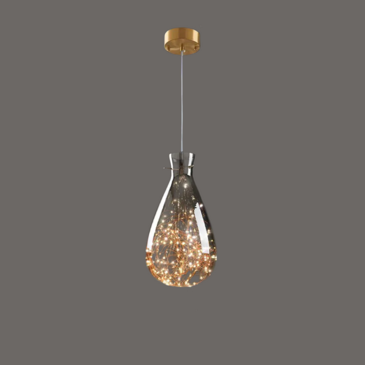 Modern Gray Glass Starry Sky Pendant Light