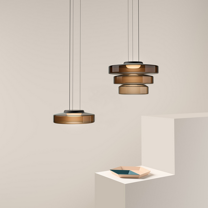 Glass Pendant Lighting In Bauhaus Style