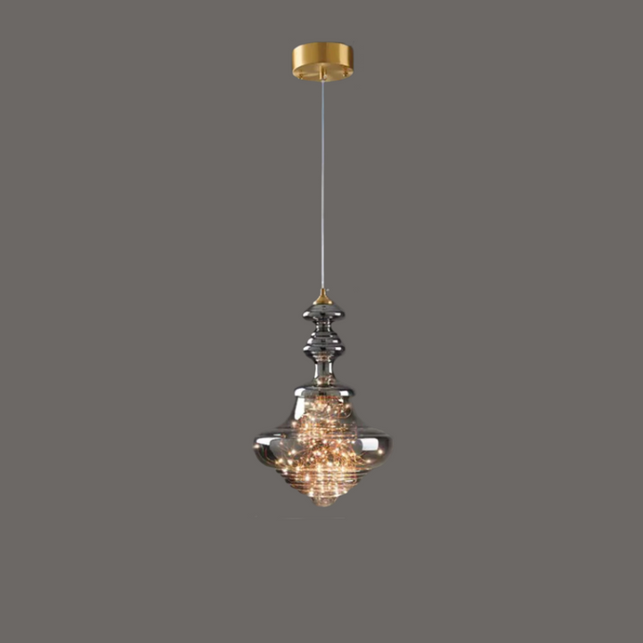 Modern Gray Glass Starry Sky Pendant Light