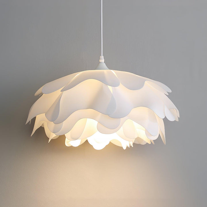 White Pendant Light in Flower Shape