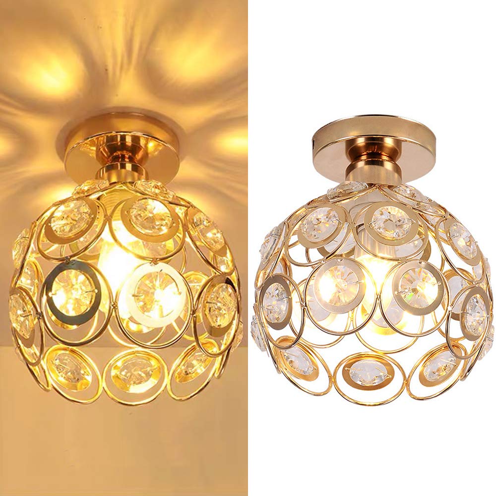 Fancy Gold Luxury Ball Hallway Ceiling Light