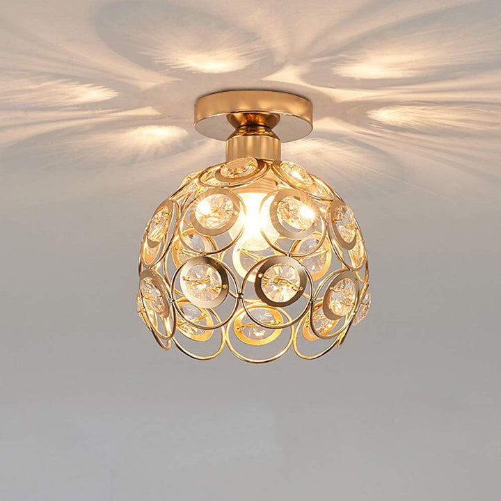 Fancy Gold Luxury Ball Hallway Ceiling Light