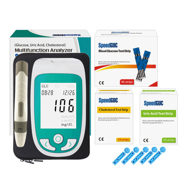 3 In 1 Multifunctional Health Monitor (Cholesterol, Glucose & Uric Acid) - Home Cholesterol Test Kit