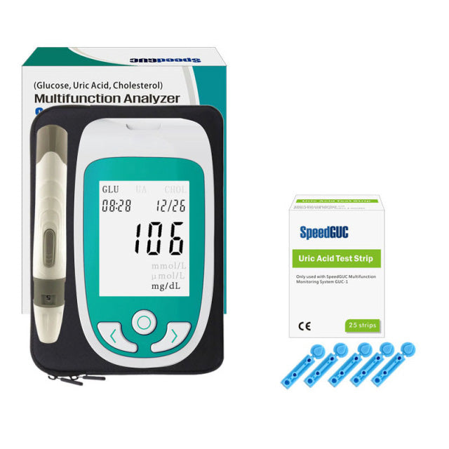 3 In 1 Multifunctional Health Monitor (Cholesterol, Glucose & Uric Acid) - Home Cholesterol Test Kit