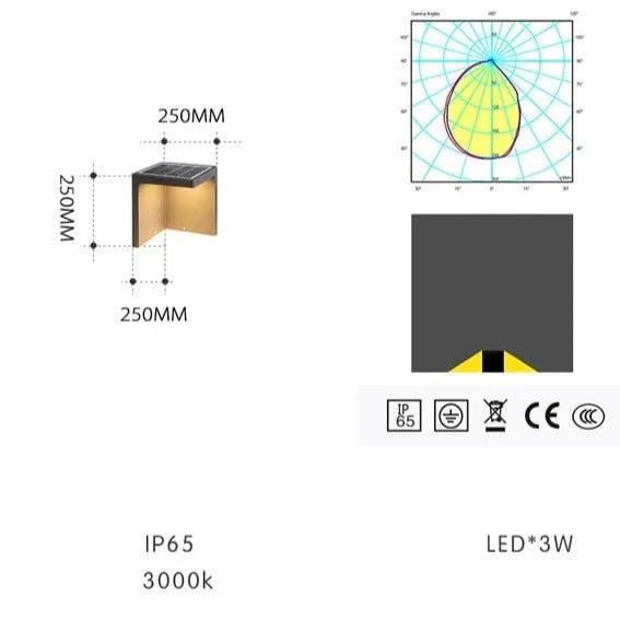 Block Lane Outdoor Solar Light