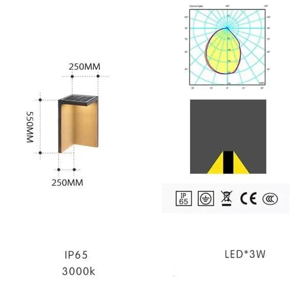 Block Lane Outdoor Solar Light