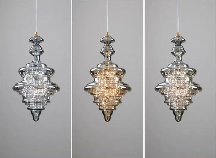 Modern Gray Glass Starry Sky Pendant Light