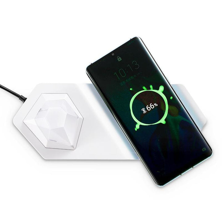 Apex Lamp with Wireless Charger – Sleek, Stylish Bedside Lamp with Dimmable Night Light and Portable Design