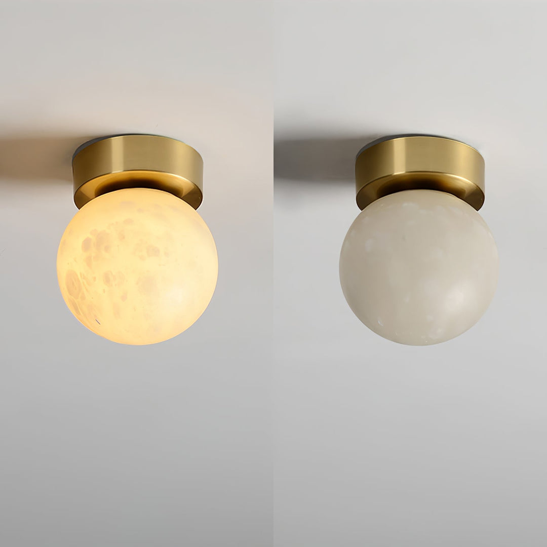 Moon Alabaster Ceiling Light