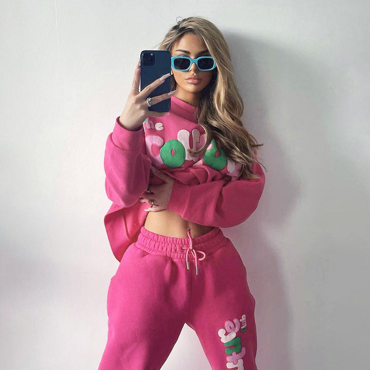 2024 Autumn/Winter Tracksuit - Long Sleeve Sweatshirt & Jogger Set for Women