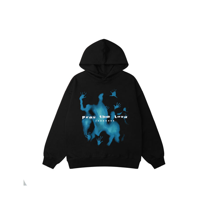 Winter American Streetwear Hoodie | Graffiti Shadow Design | Hip-Hop Inspired Men’s Pullover