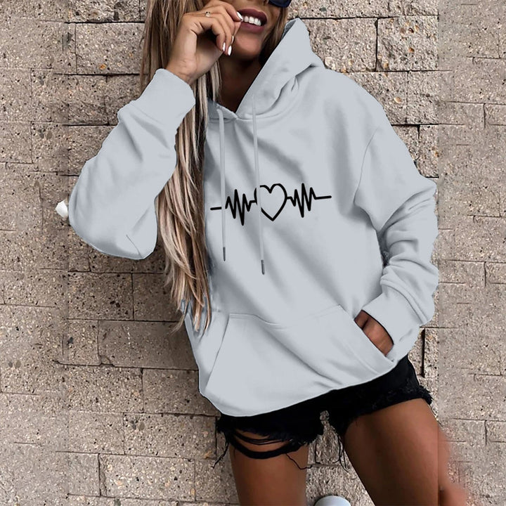 Heart Sweatshirt for Women | Cute Love-Themed Hoodie | Long-Sleeve Casual Pullover