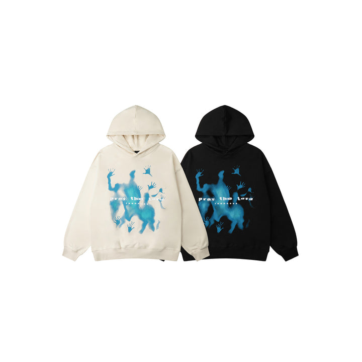 Winter American Streetwear Hoodie | Graffiti Shadow Design | Hip-Hop Inspired Men’s Pullover