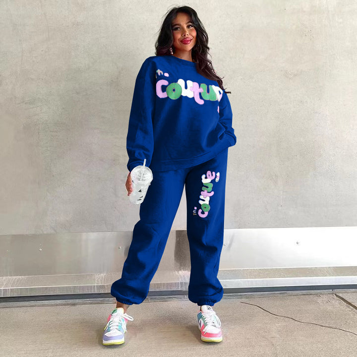 2024 Autumn/Winter Tracksuit - Long Sleeve Sweatshirt & Jogger Set for Women