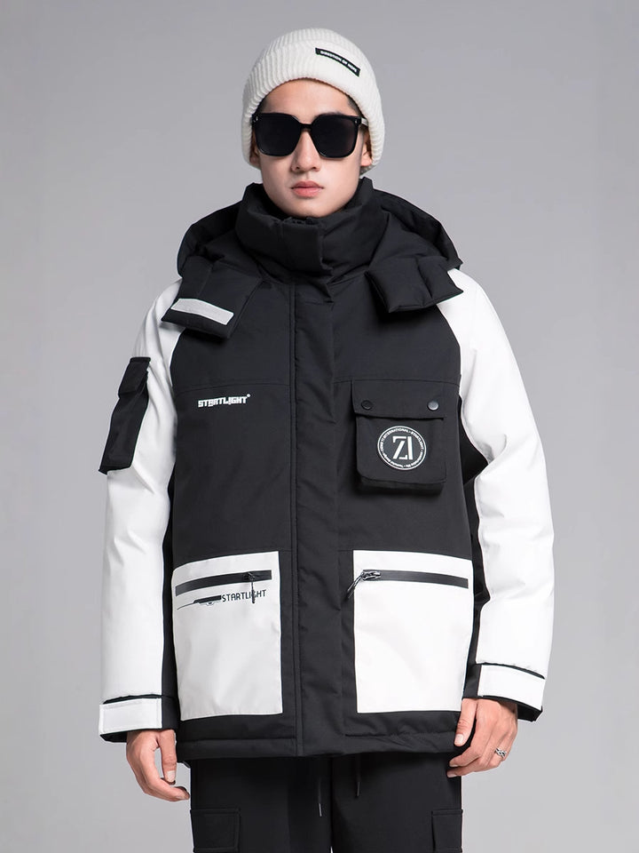 Unisex Winter Cotton Jacket - Korean-Style Loose-Fit Multi-Pocket Utility Coat