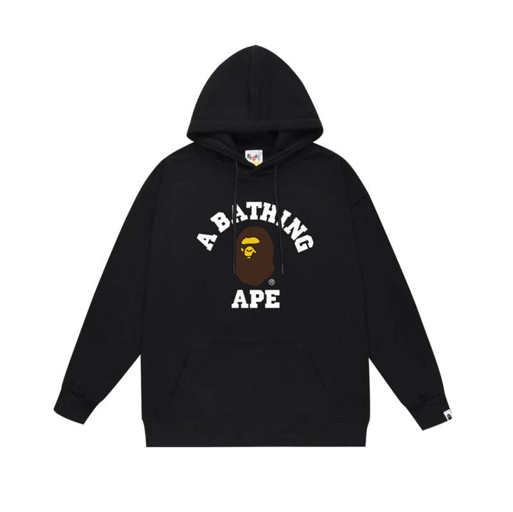 Trendy Hoodie with Ape Head Graphic | Unisex Loose-Fit Casual Sweatshirt | Streetwear Pullover