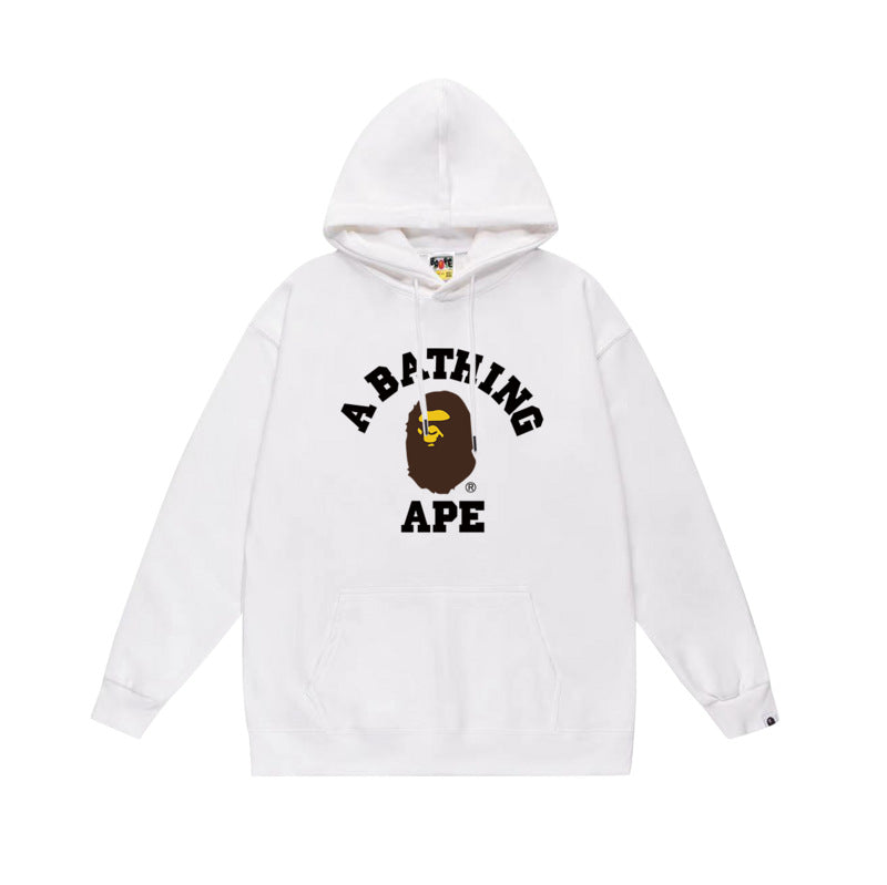 Trendy Hoodie with Ape Head Graphic | Unisex Loose-Fit Casual Sweatshirt | Streetwear Pullover