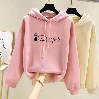 Women's Oversized Long Sleeve Fleece-Lined Hoodie – Winter Warmth, Casual Style Pullover