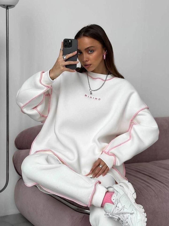 Women's Oversized Sweatshirt – Casual Long Sleeve Crewneck Streetwear