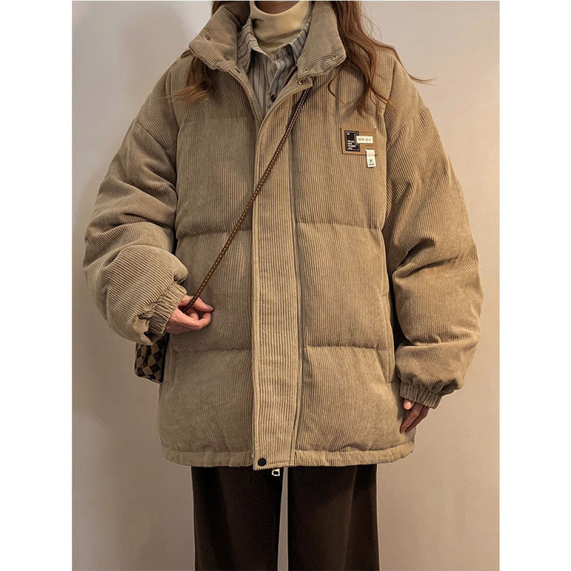 Corduroy Cotton Padded Jacket – Unisex Thick Winter Coat