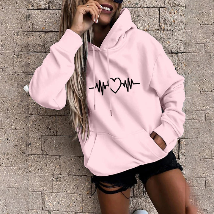 Heart Sweatshirt for Women | Cute Love-Themed Hoodie | Long-Sleeve Casual Pullover