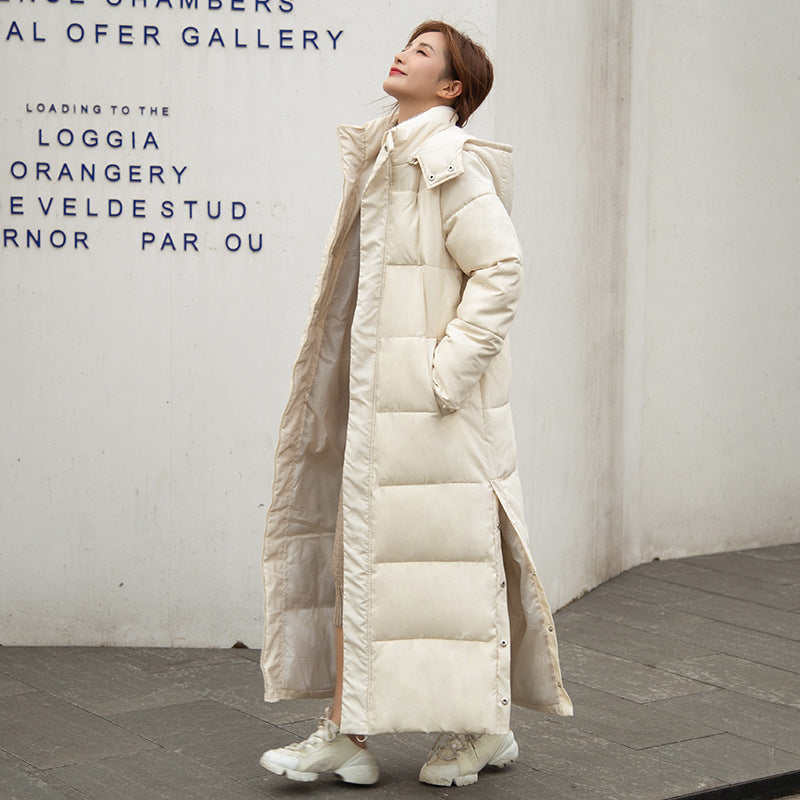 Women's Long Over-Knee Cotton Coat -  Winter Thickened Loose Fit Ankle-Length Jacket