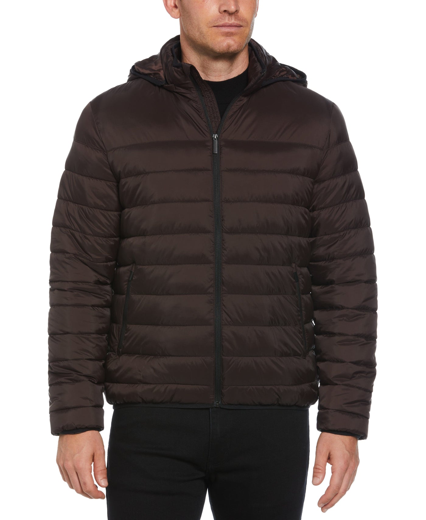 Lightweight hooded puffer jacket mens sale