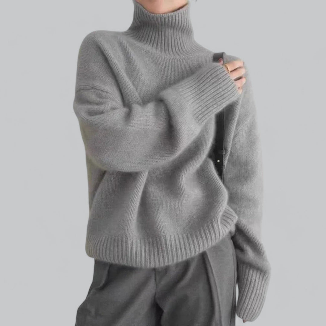 Women’s Classy Cashmere Sweater – Turtle Neck Pullover, Elegant & Soft Winter Wear