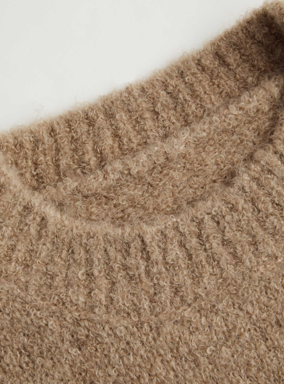 Warm Wool-blend Round Neckline Cat Knitted Long Sleeve Sweater