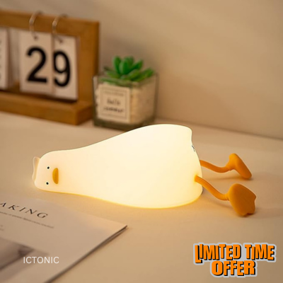 Ictonic™ Soft LED Duck Night Light USB Rechargeable for Perfect Gift