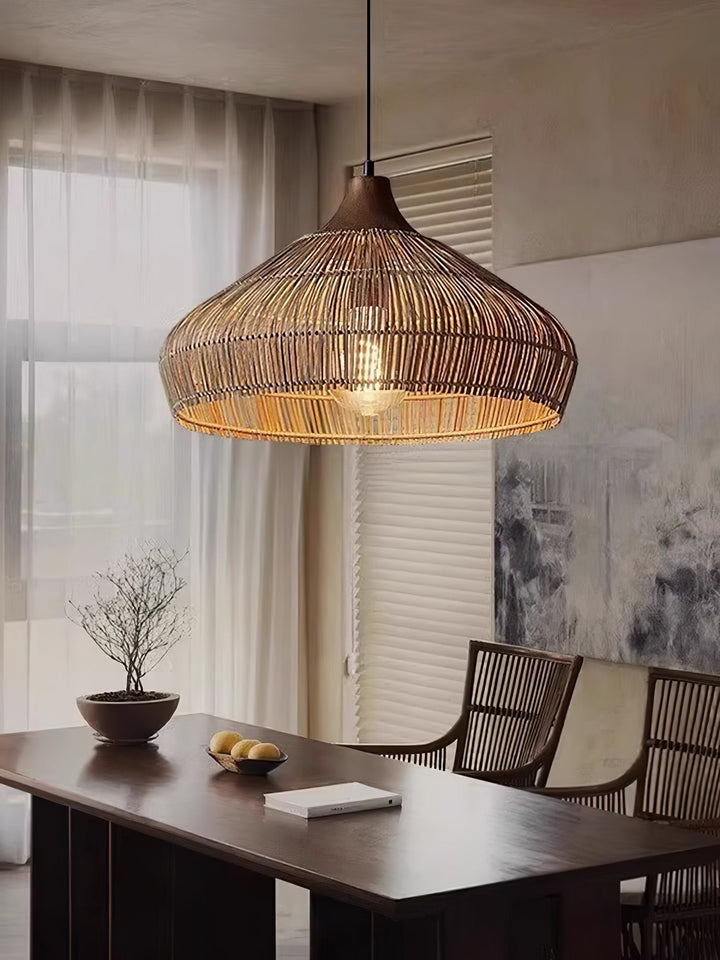 Wicker Rattan Pendant Light