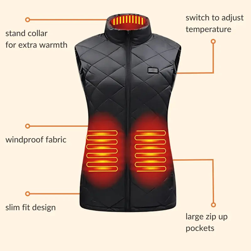 Women's Heated Gilet for Instant Warmth