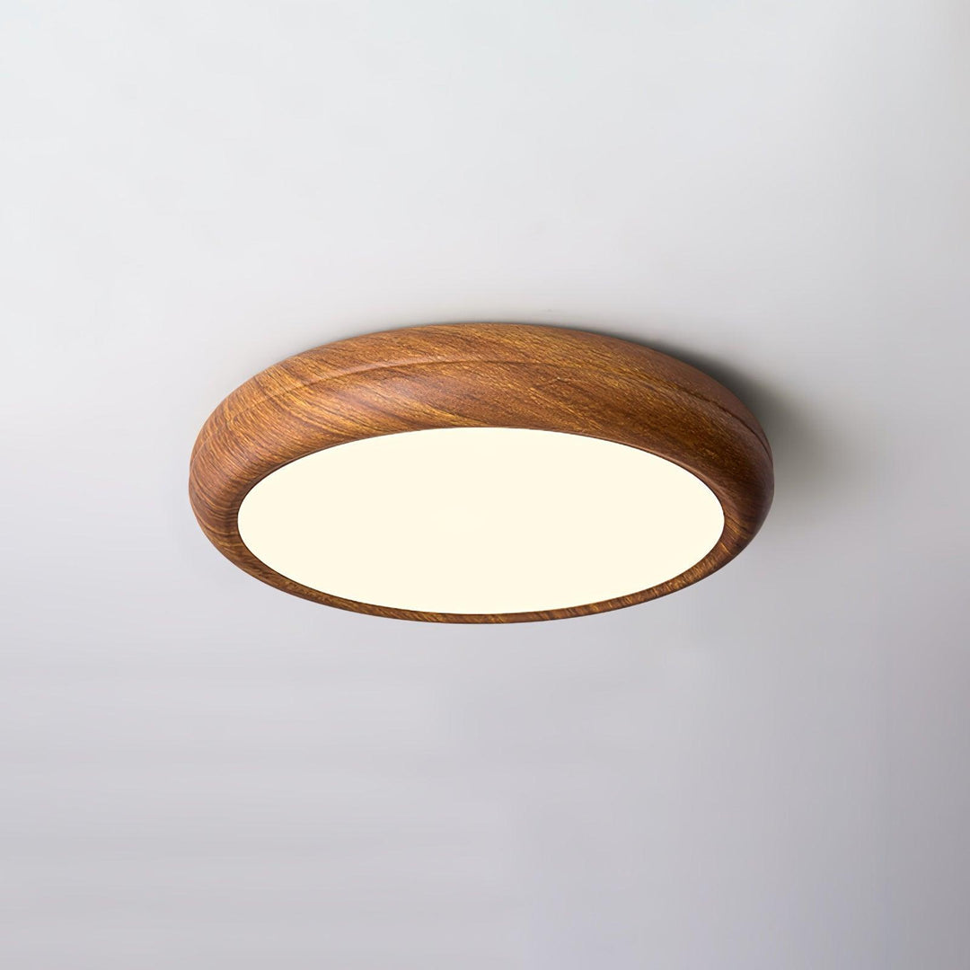 Wood Grain Round Ceiling Light