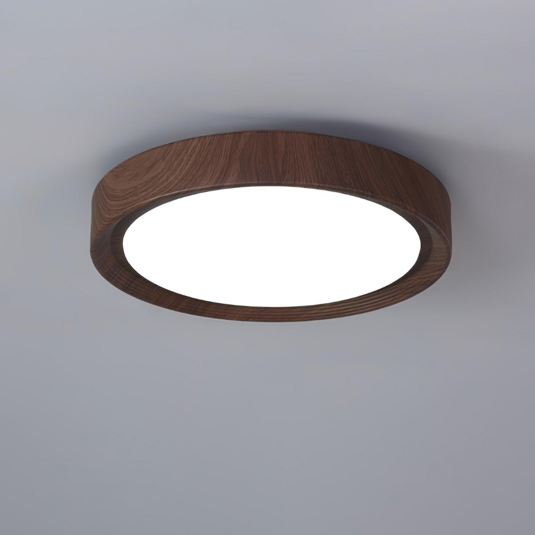 Wood Grain Round Ceiling Light