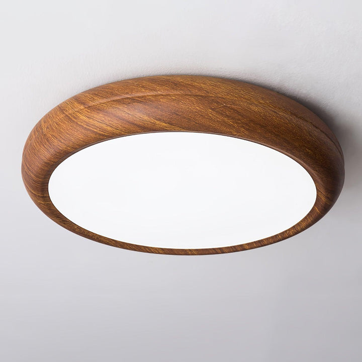 Wood Grain Round Ceiling Light