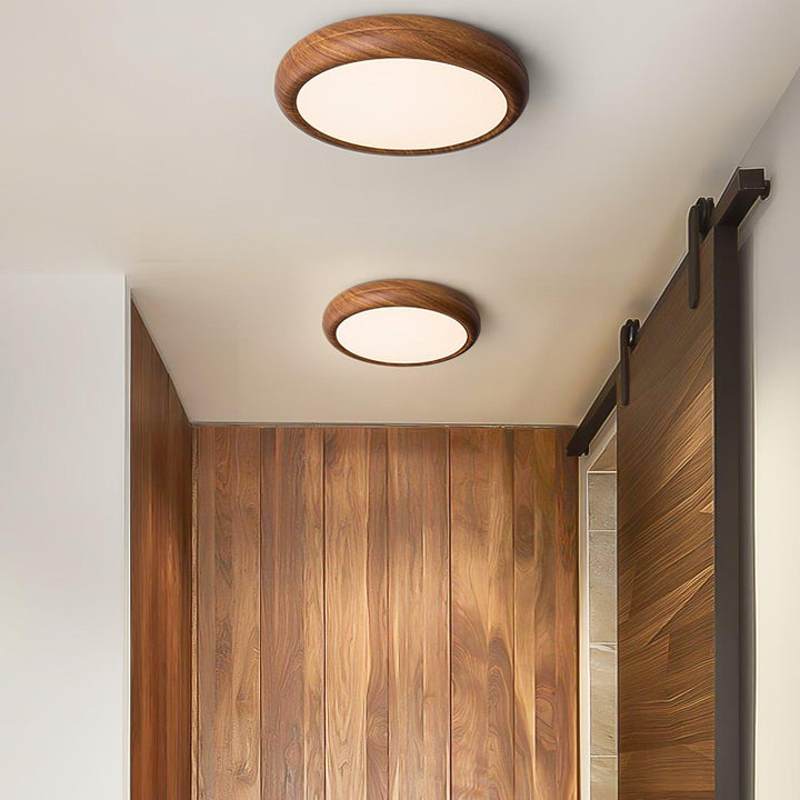 Wood Grain Round Ceiling Light