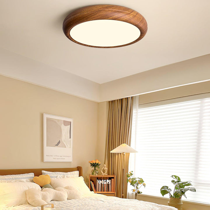 Wood Grain Round Ceiling Light