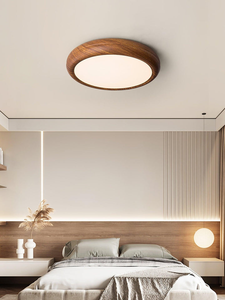 Wood Grain Round Ceiling Light