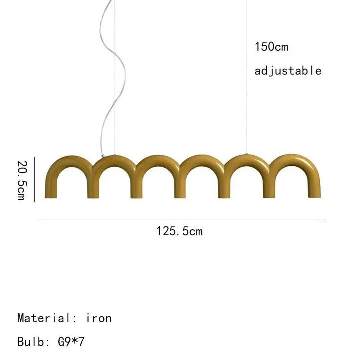 Abstract LED Adjustable Height Ceiling Light