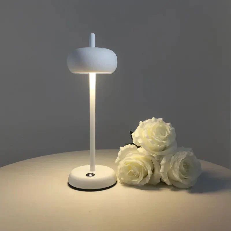 Modern Art Cordless Round LED Table Desk Lamp